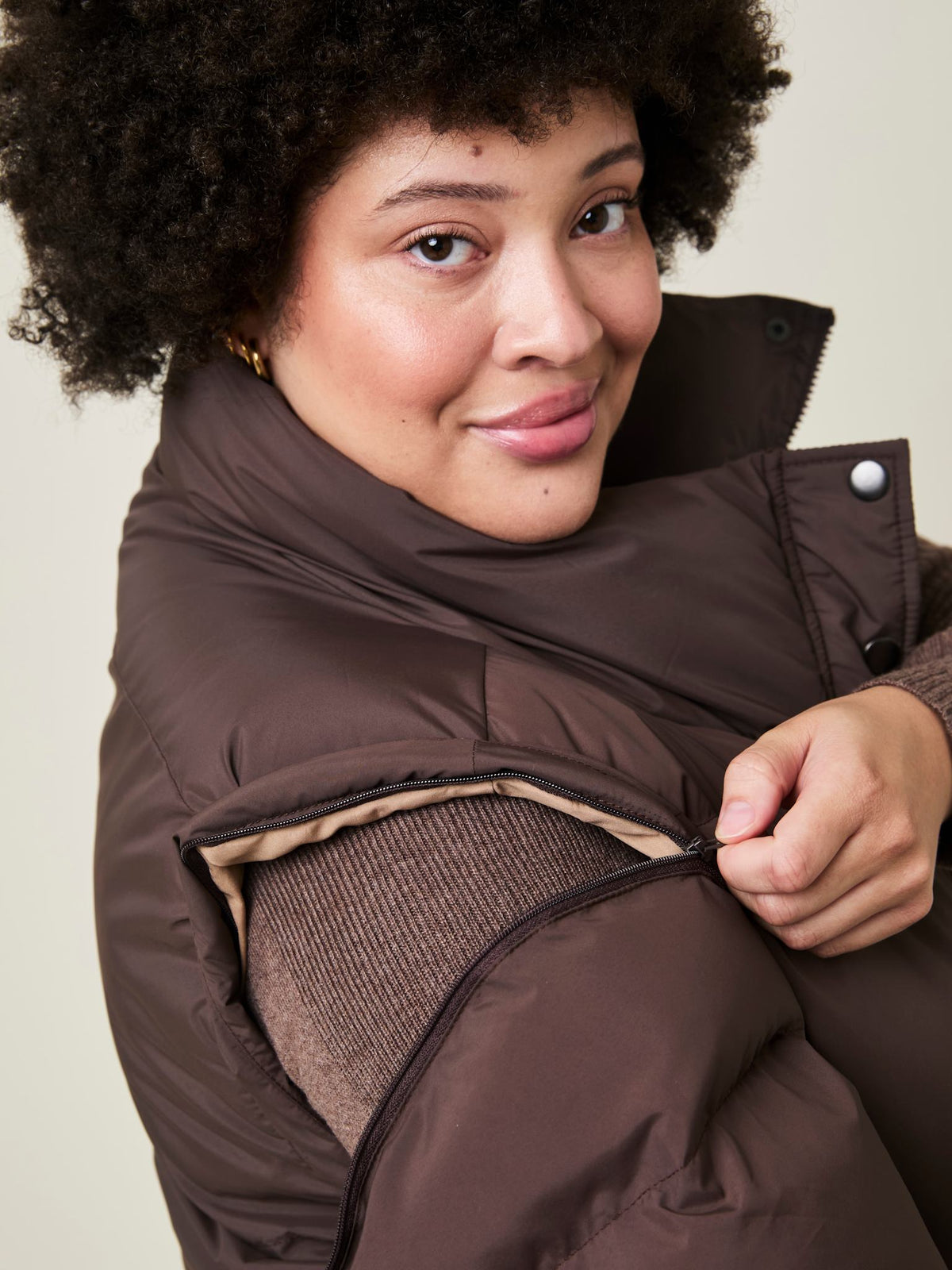 Alpine 2-in-1 Puffer Jacket and Vest - Arabica
