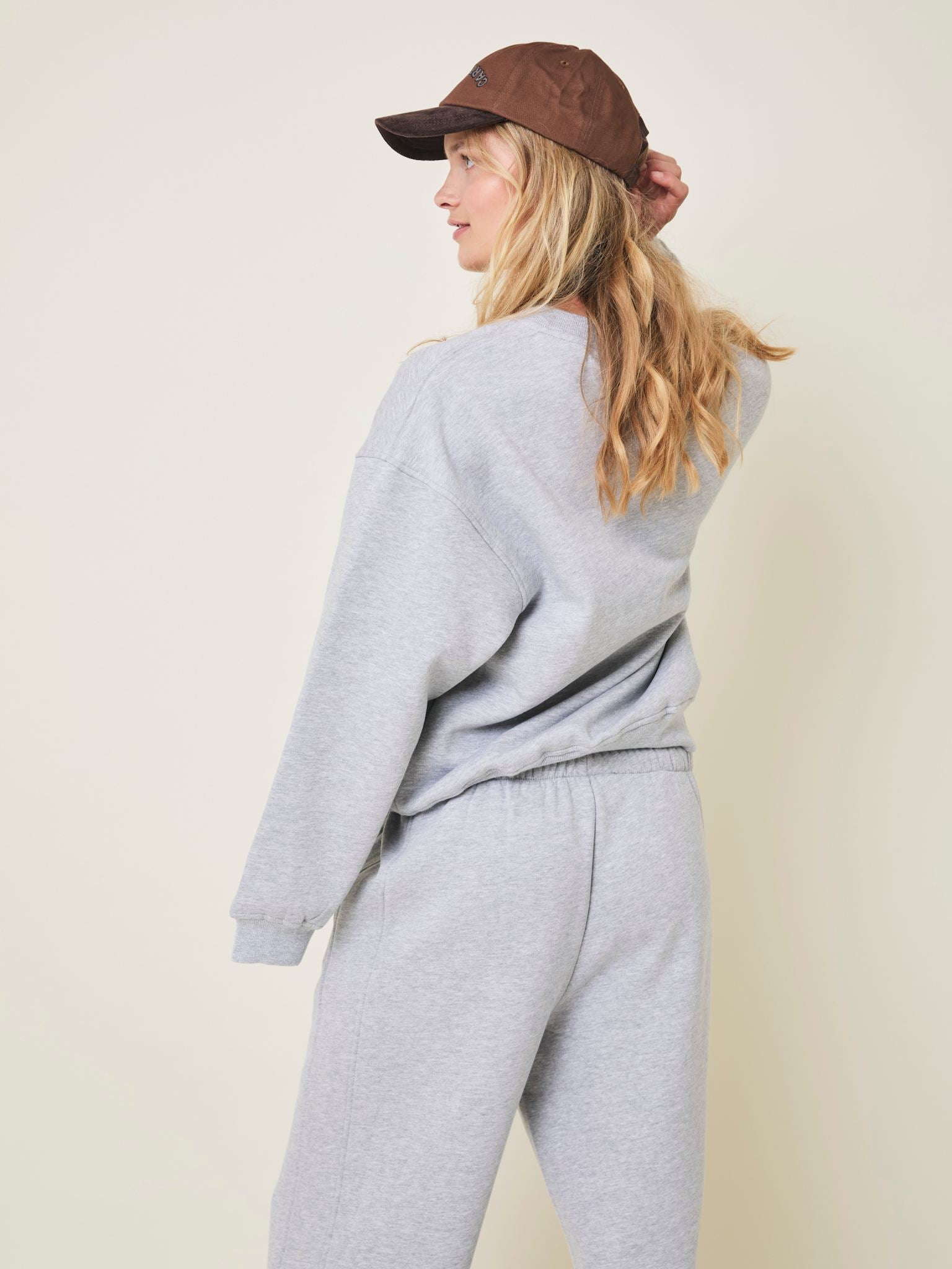 Angel Sweatshirt med præget logo - Grey Melange