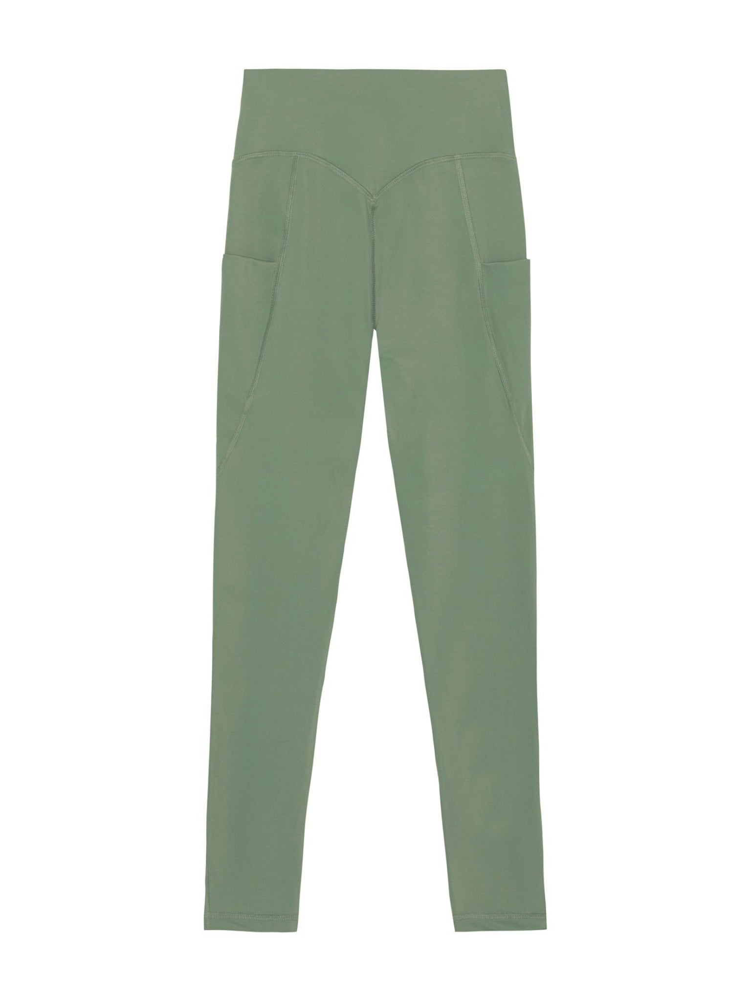 Power højtaljet leggings - Army