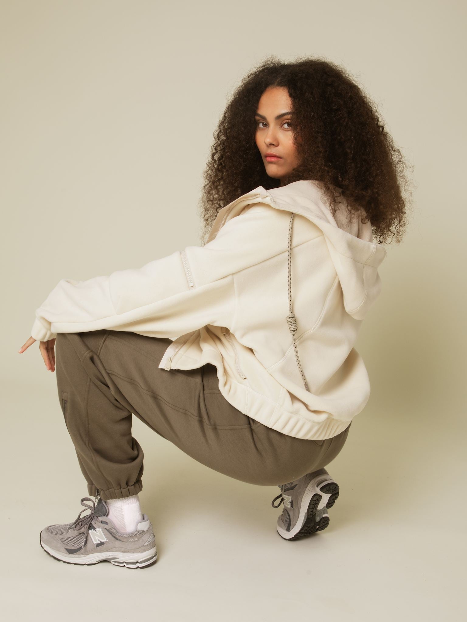 Range bonded fleece jakke m. hætte - Shell