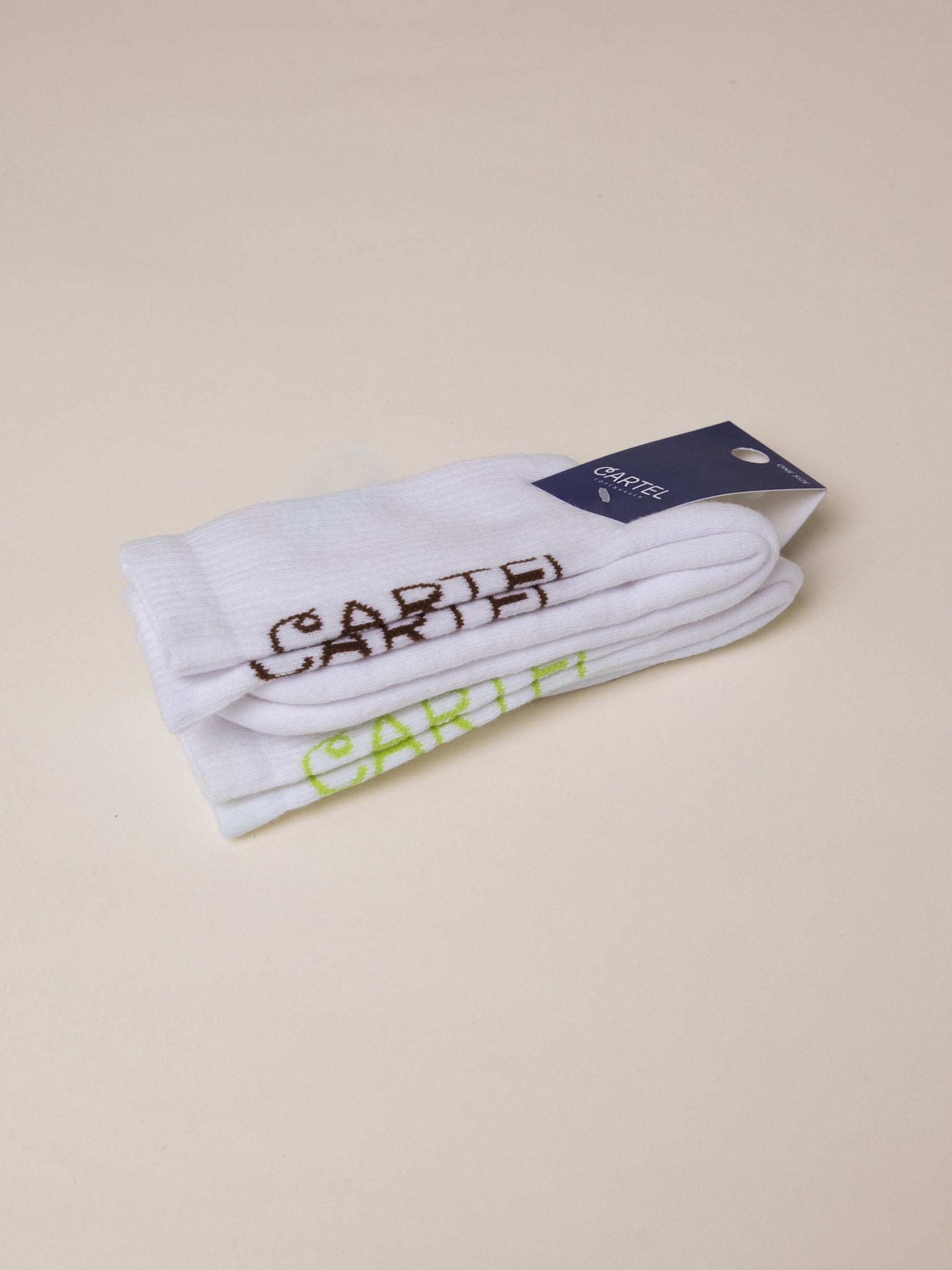 Cartel Logo 2-pack socks - White