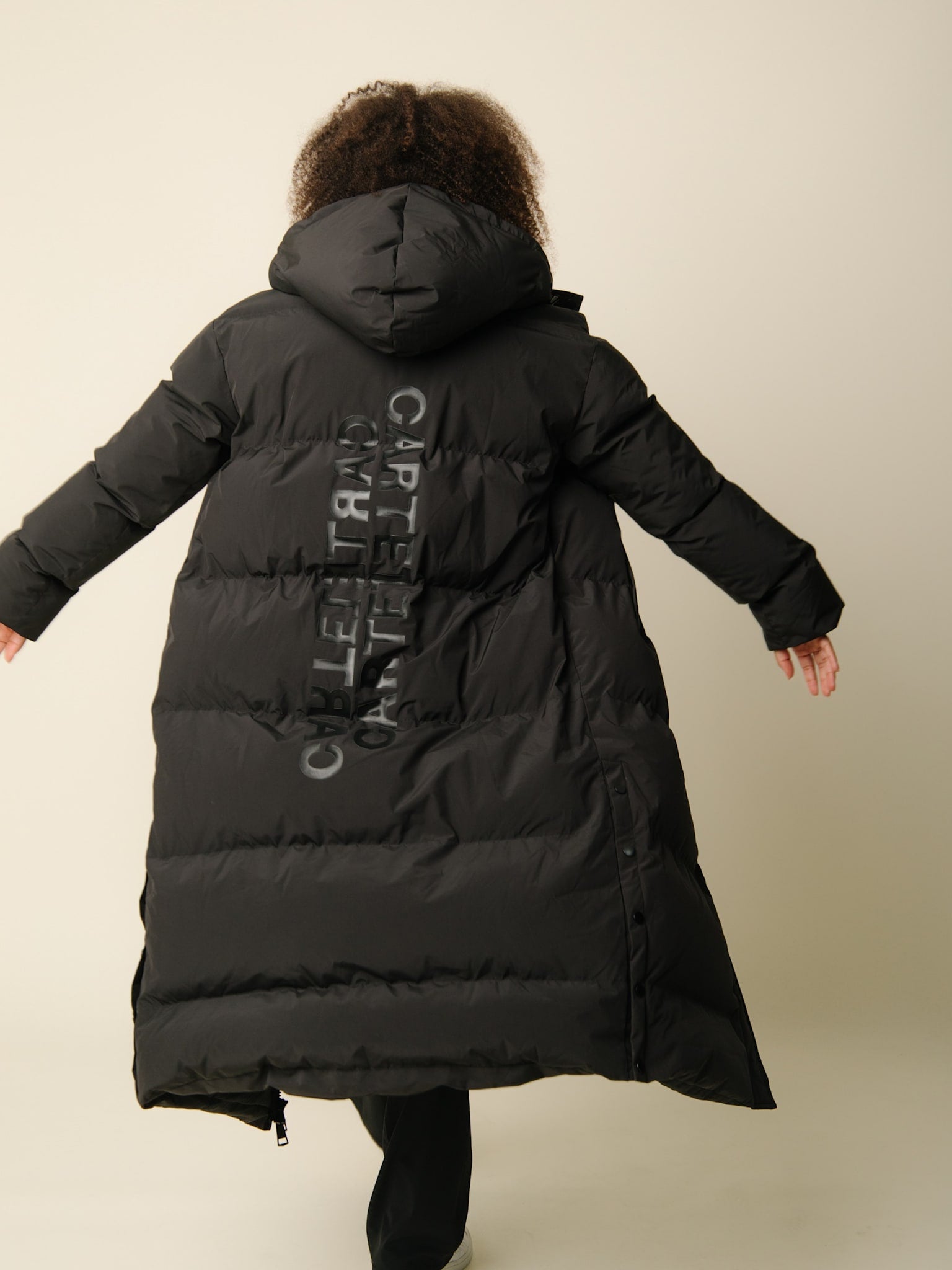 Perma Puffer jacket long - Nero