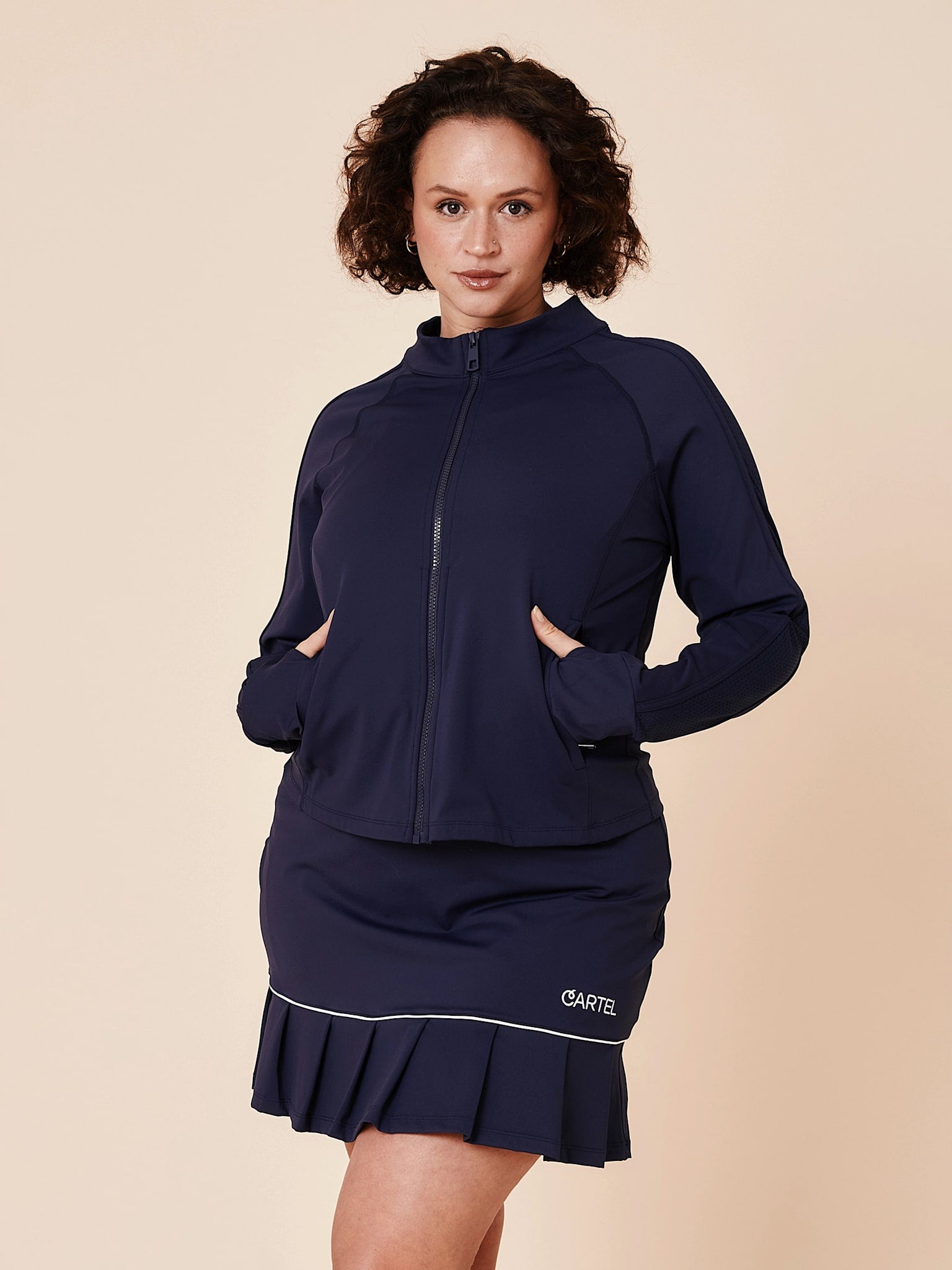 Baseline long sleeve zip jacket - Ocean