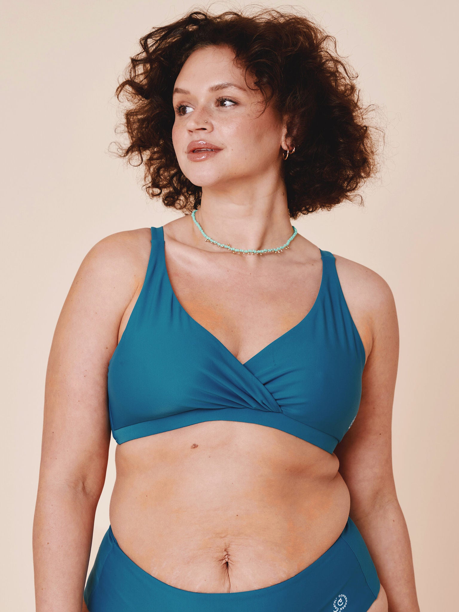 Istana draped bikini top - Teal