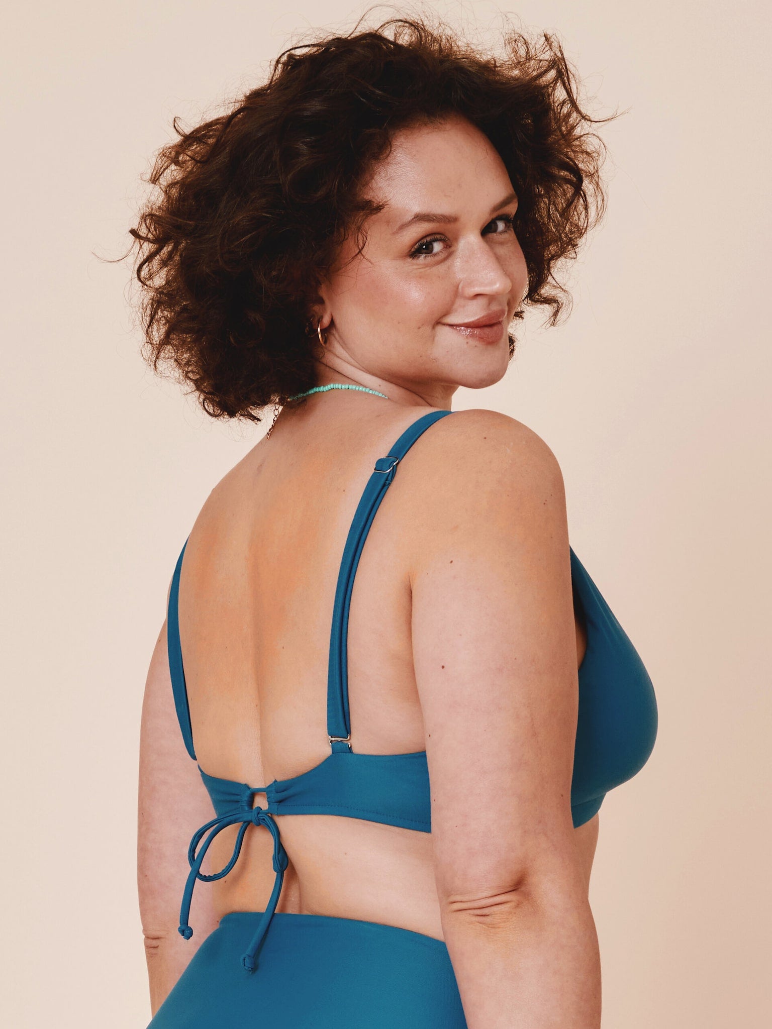 Istana draperet bikini top - Teal