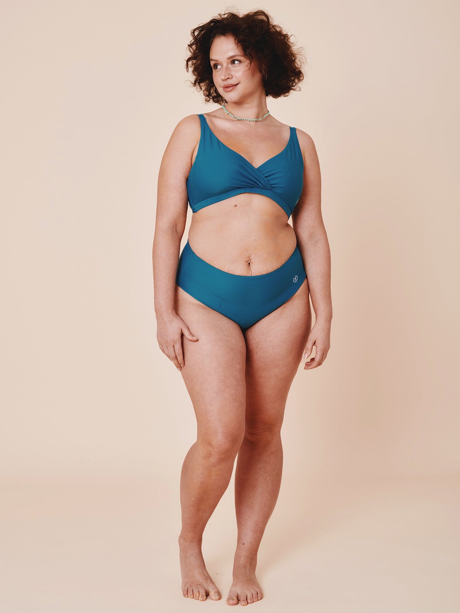 Istana draped bikini top - Teal