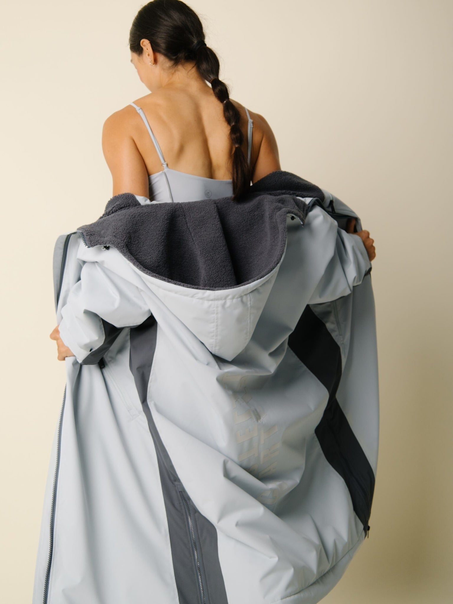 Nordic Fleece Changing Robe - Grey