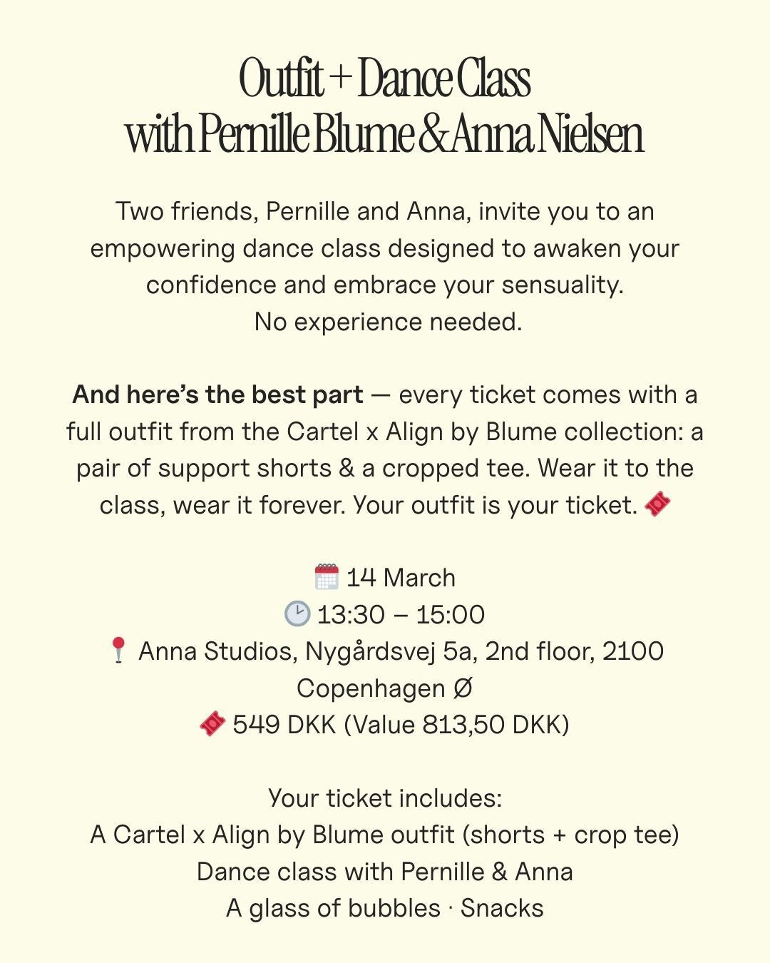 Outfit + Dance Class (14 March) with Pernille Blume & Anna Nielsen