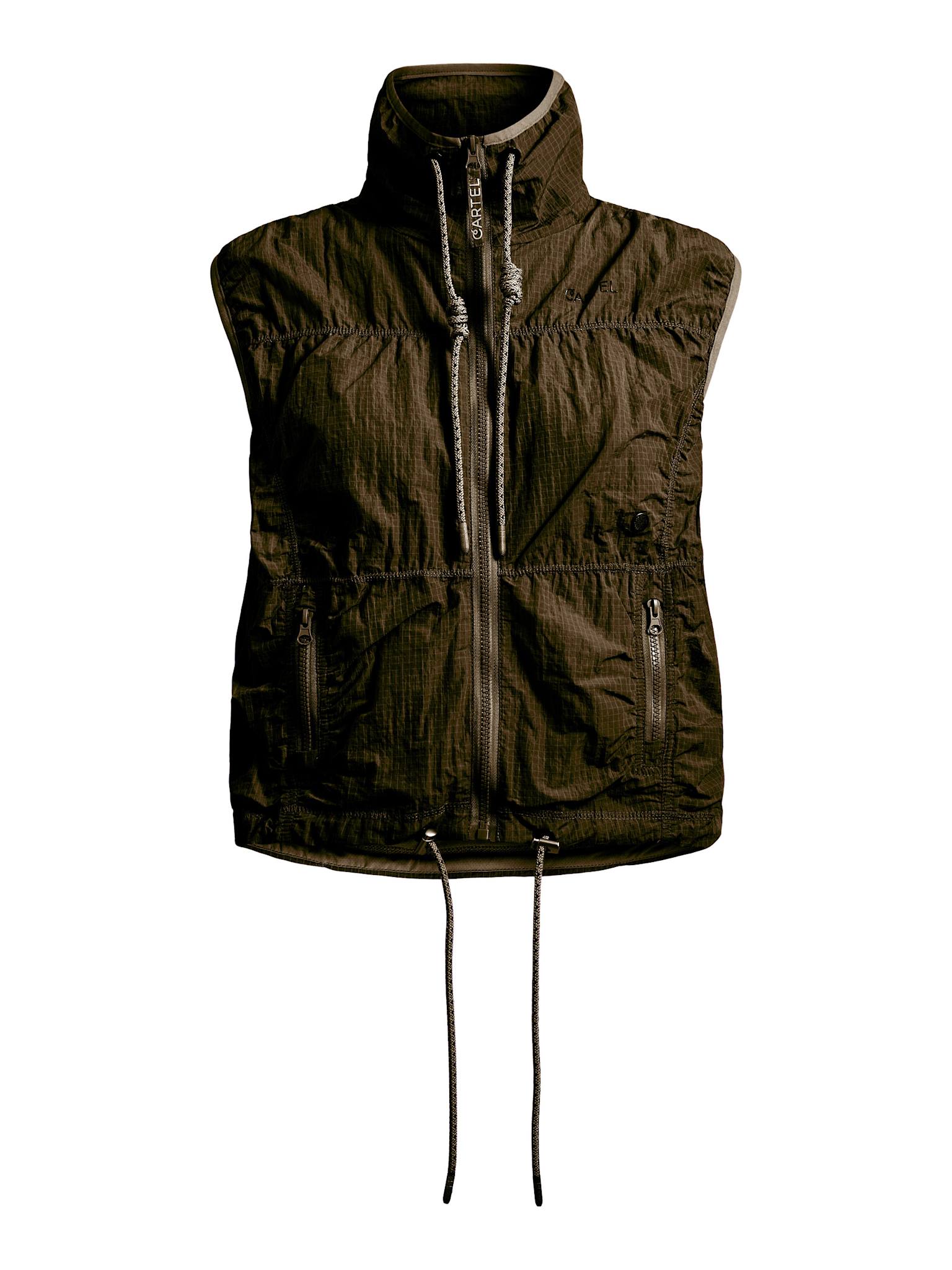 Trail parachute zip vest - Moss