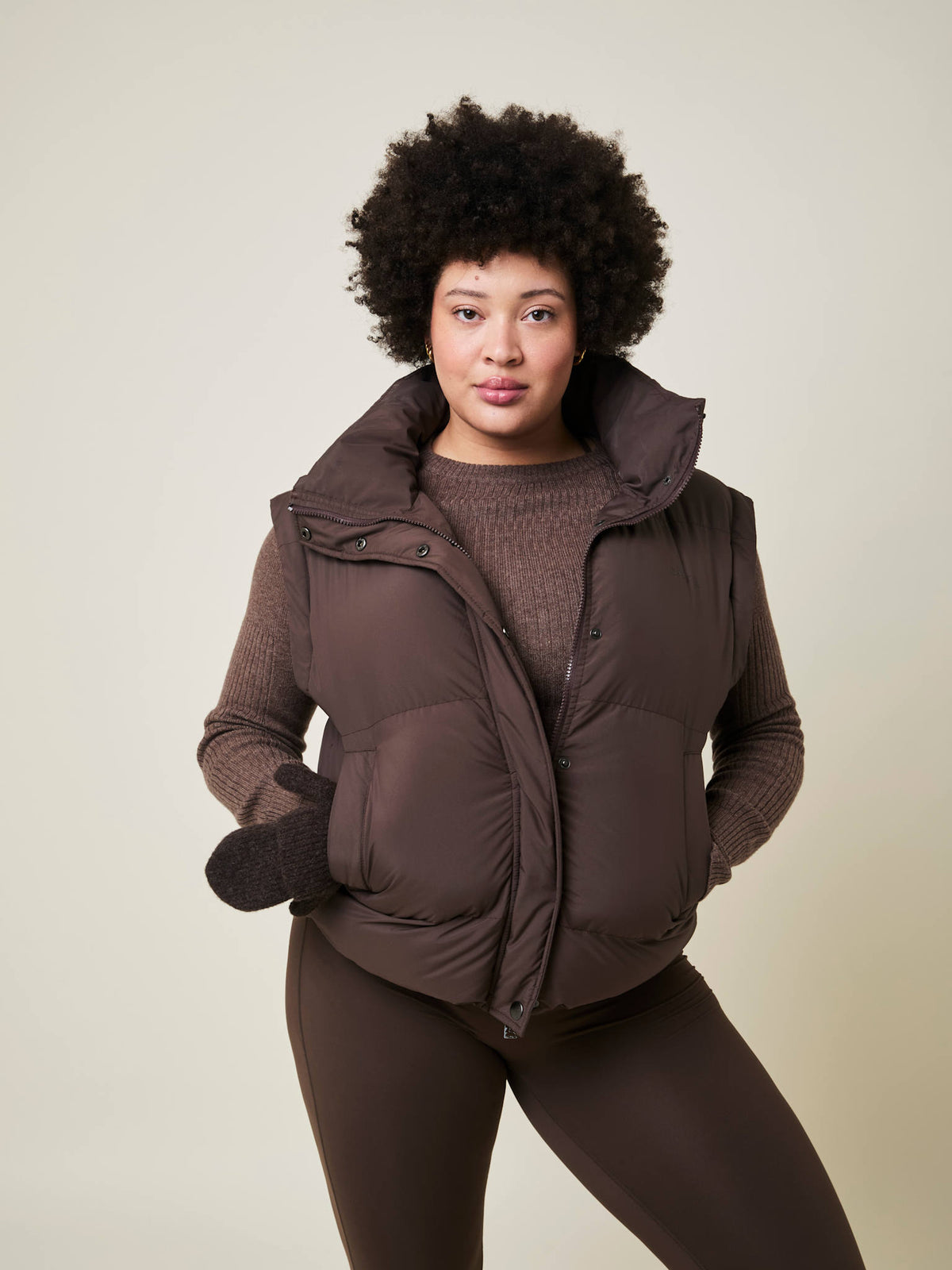 Alpine 2-in-1 Puffer Jacket and Vest - Arabica