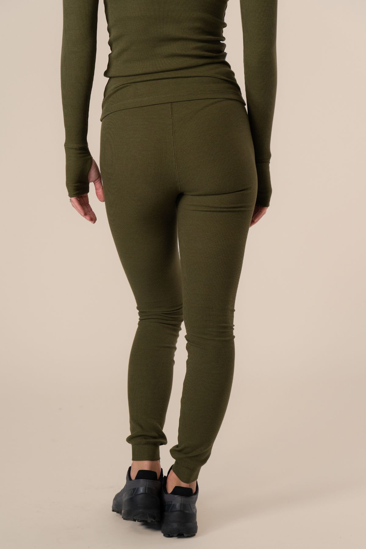 Algae ribbed OCN Weed® leggings - Army