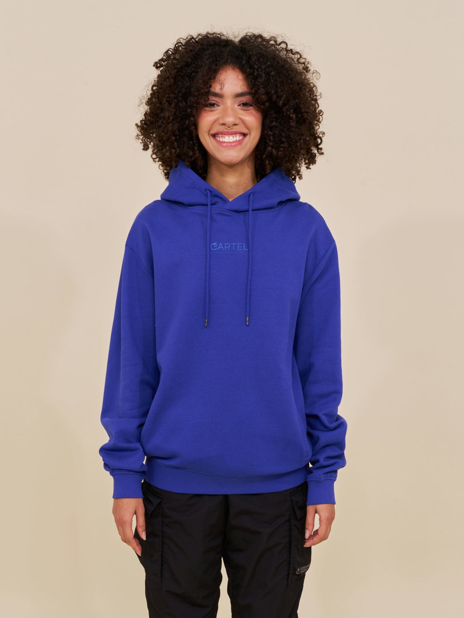 Cartel Logo Embroidered Hoodie - Cartel Blue