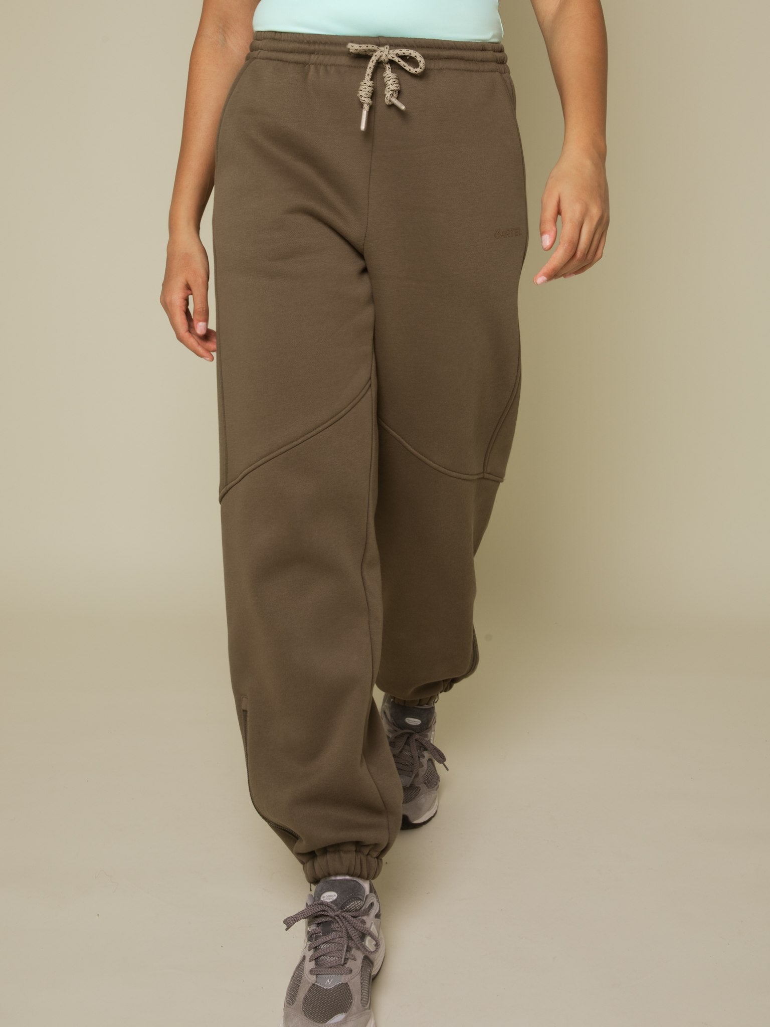 Horizon sweat zip-leg joggers - Moss