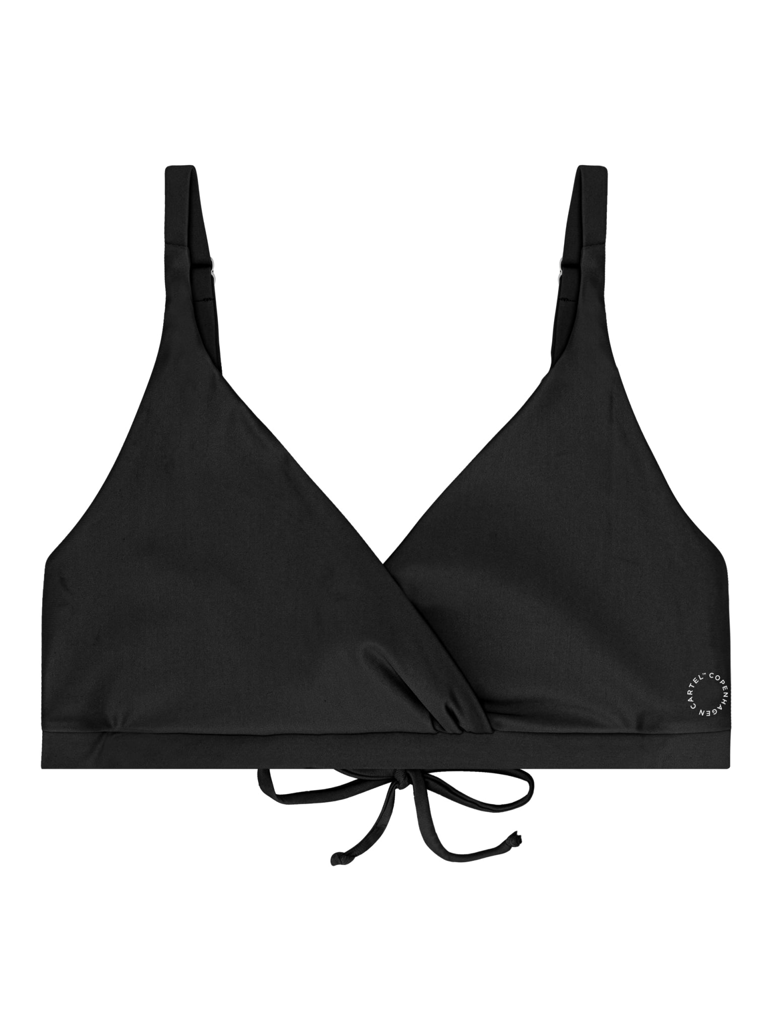 Istana draperet bikini top - Nero