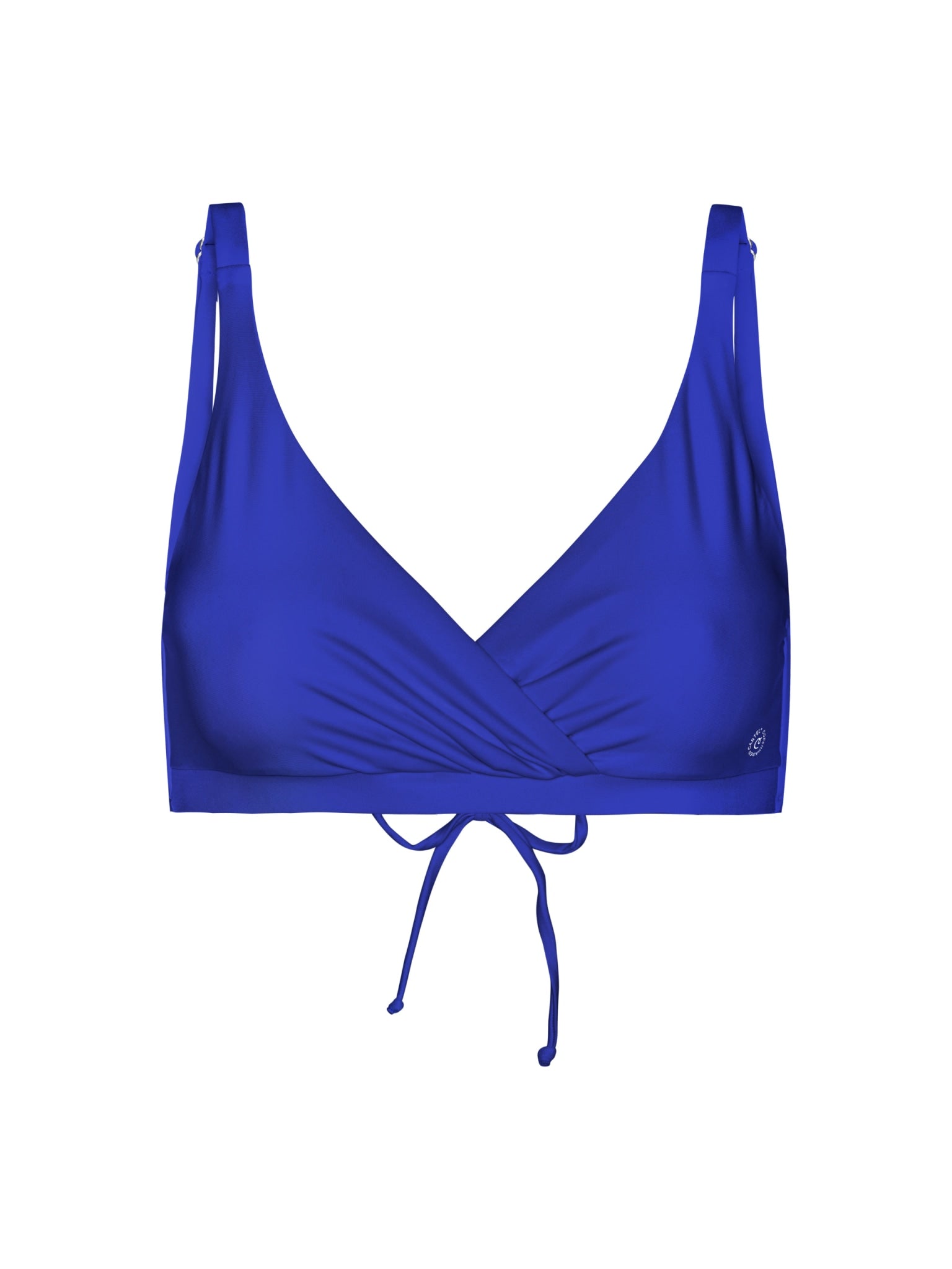 Istana draperet bikini top - Cartel Blue