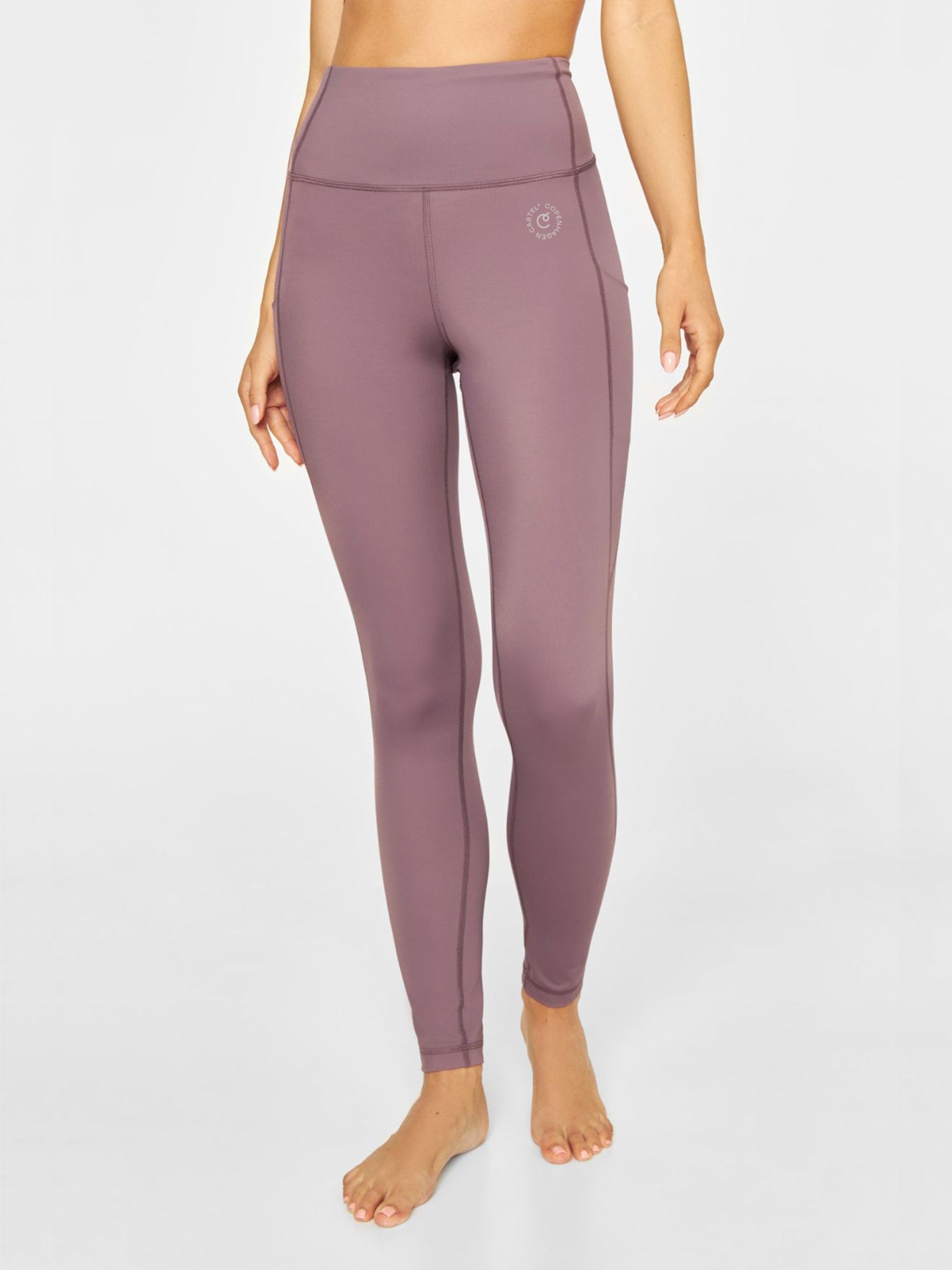 Power high-waist leggings - Plum