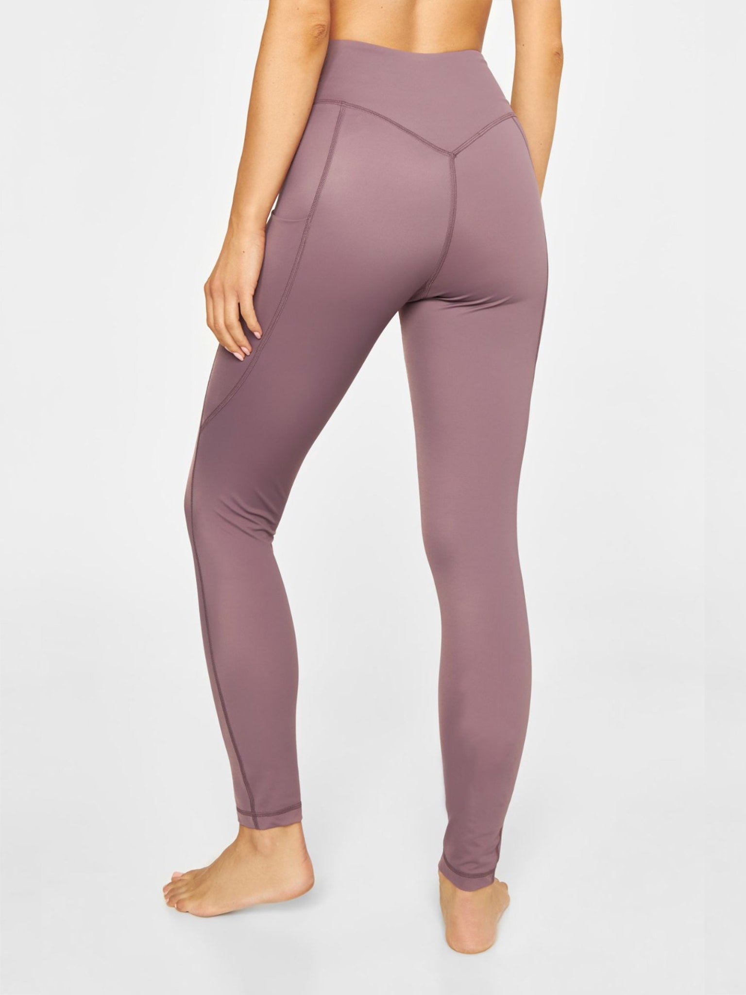 Power high-waist leggings - Plum