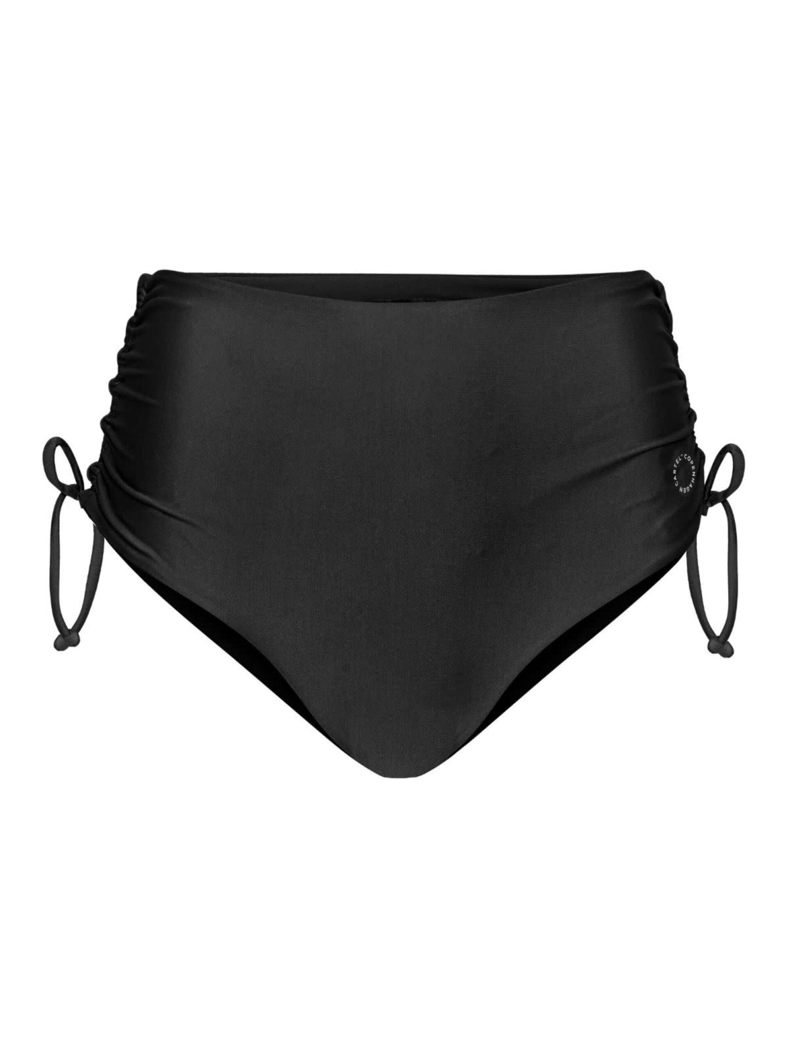 Wanita højtaljet justerbar bikini underdel - Nero