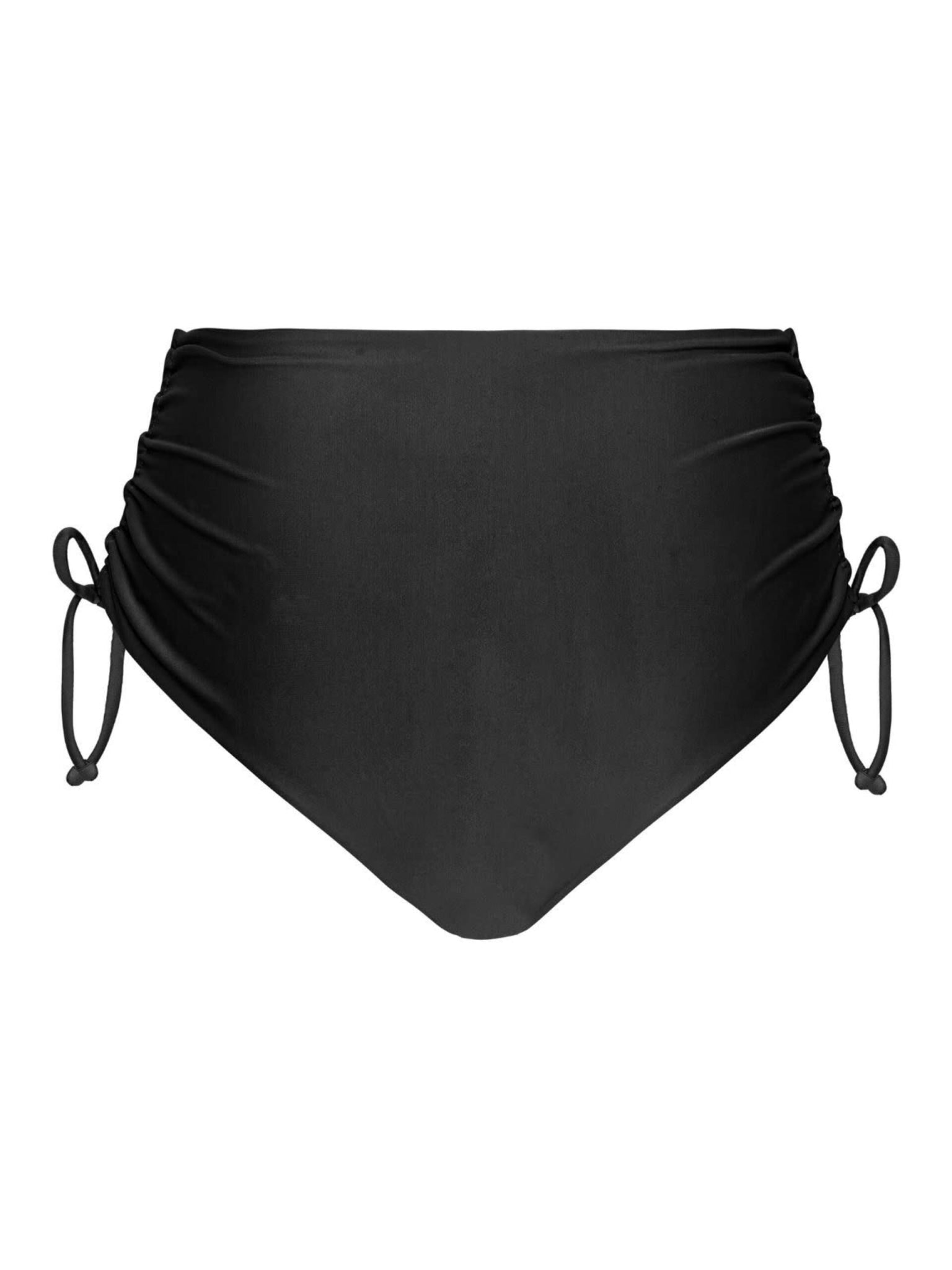 Wanita højtaljet justerbar bikini underdel - Nero