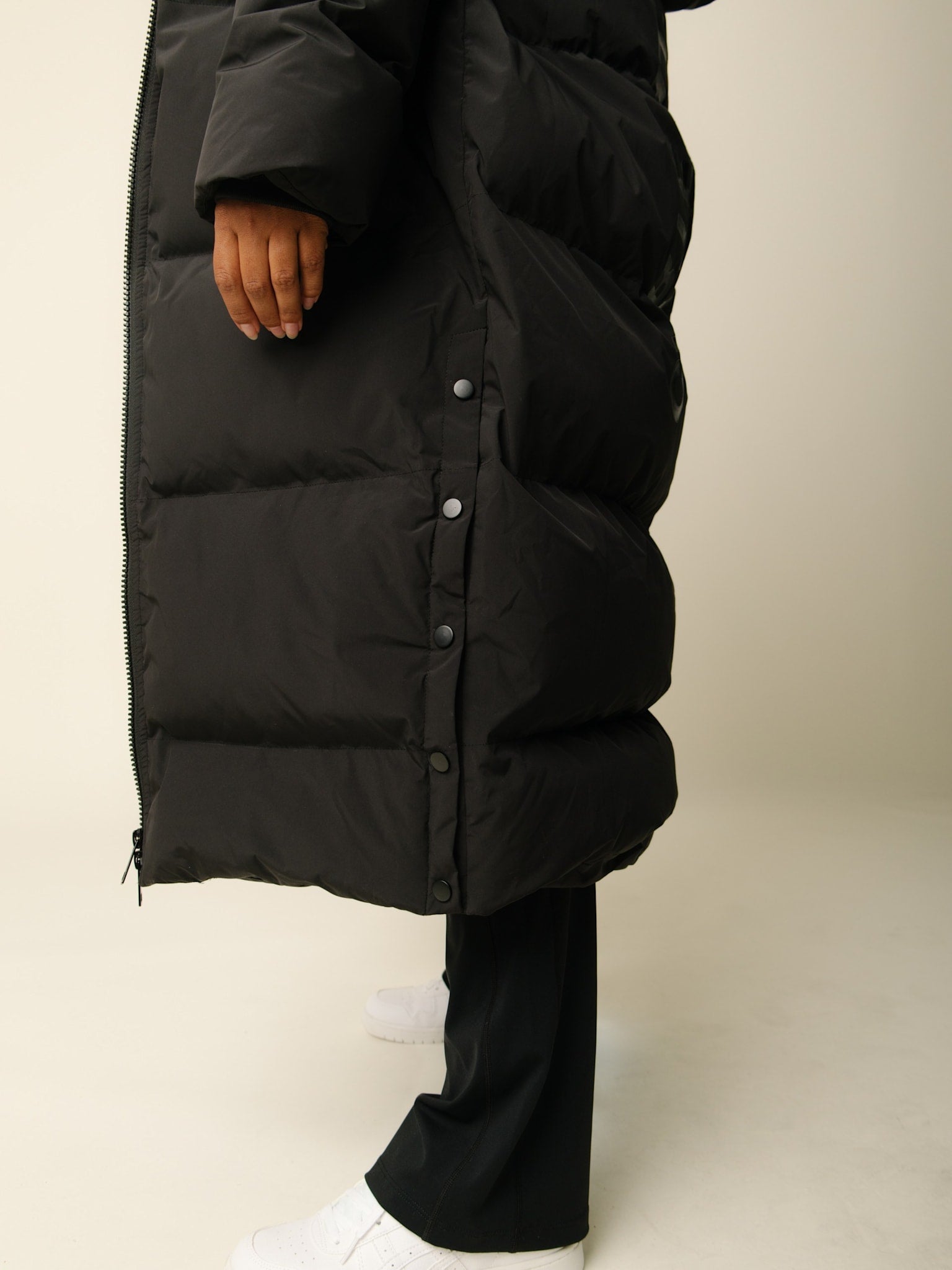 Perma Puffer jacket long - Nero
