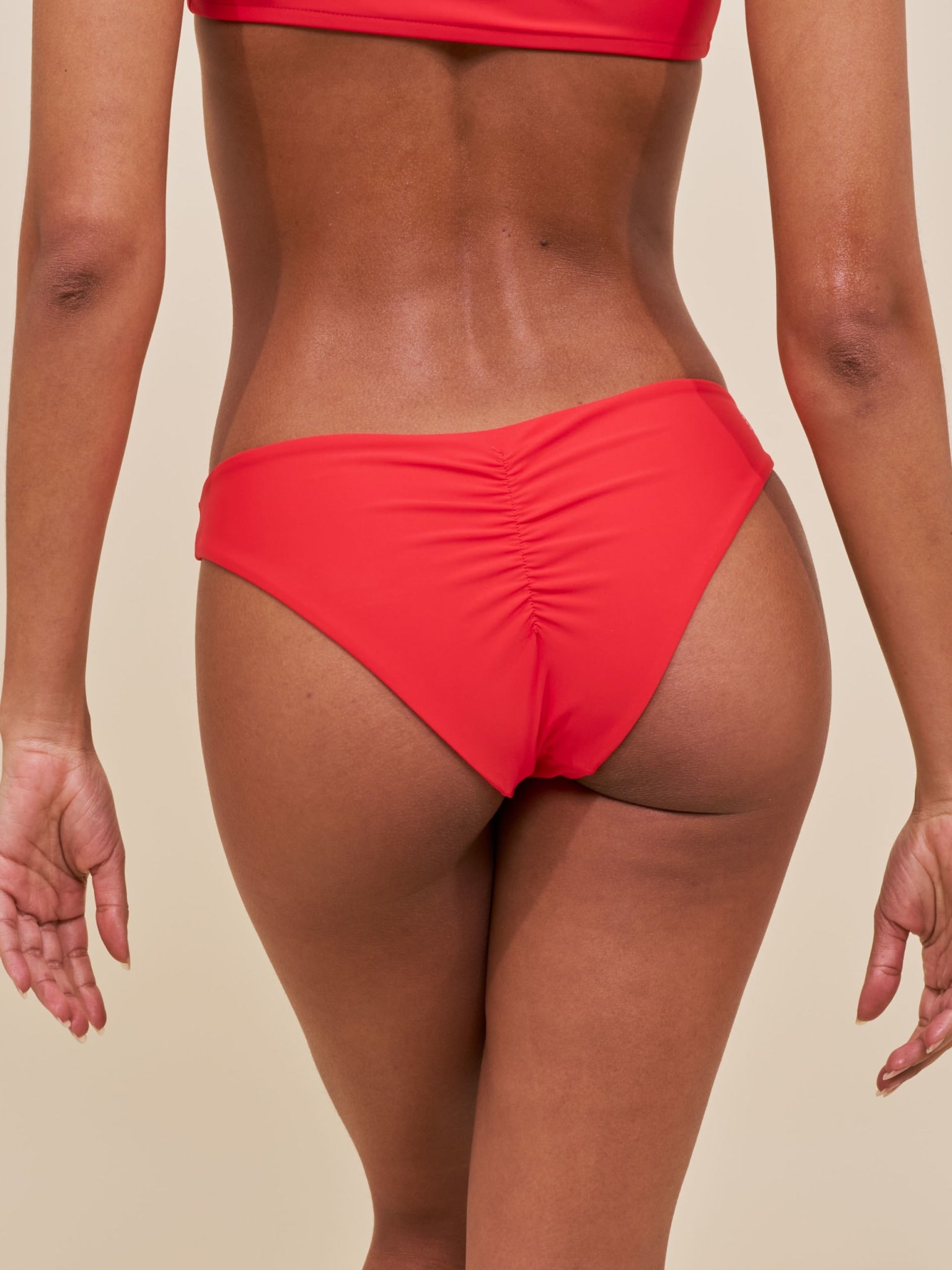 Batur wrinkled bikini bottom - Heat