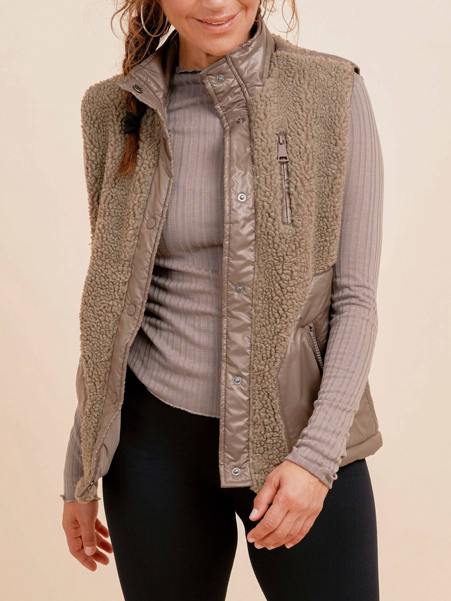 Glacier Fleece Vest - Hazel