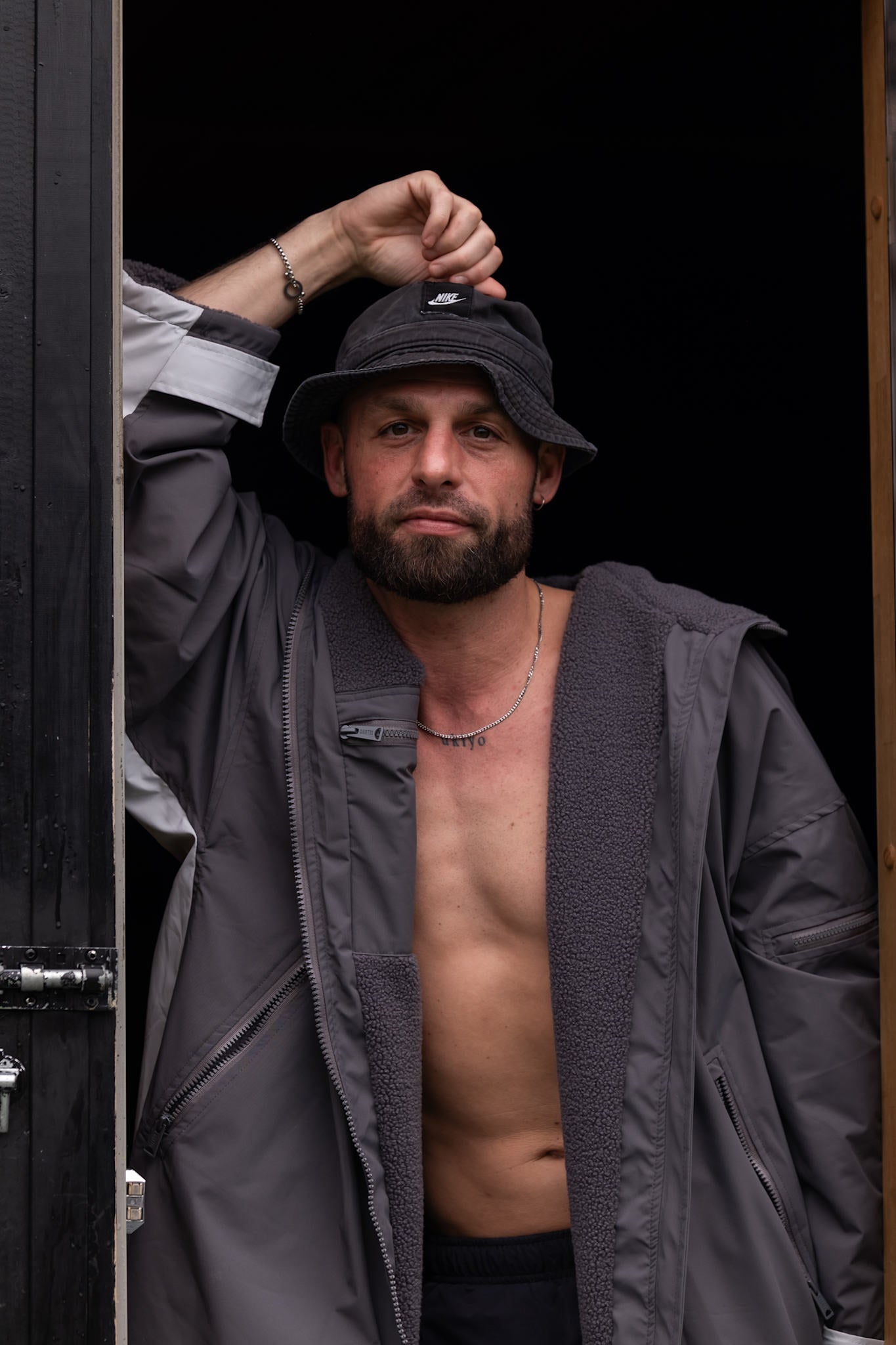 Nordic Fleece Changing Robe - Grey