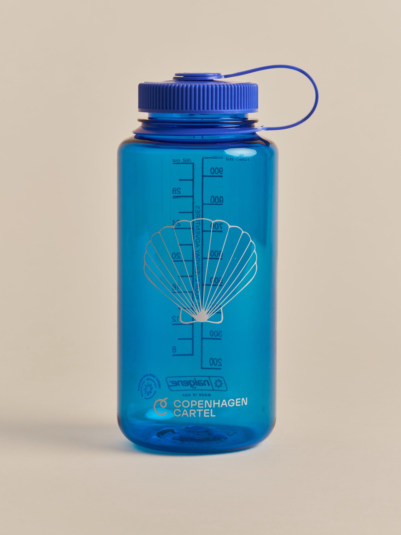 Shell nalgene water bottle - Cartel Blue