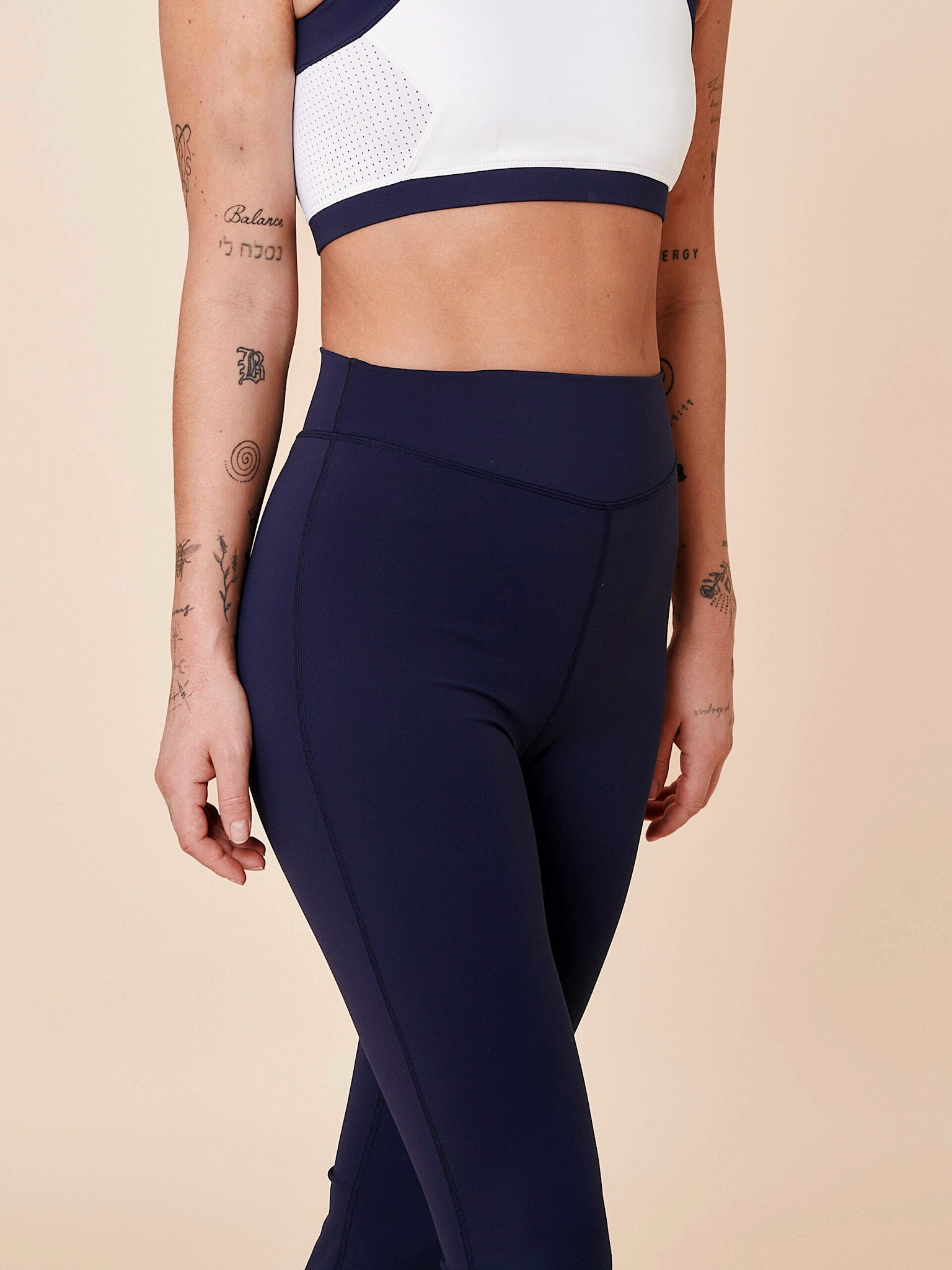 Sicilian high-waist flared leggings - Ocean